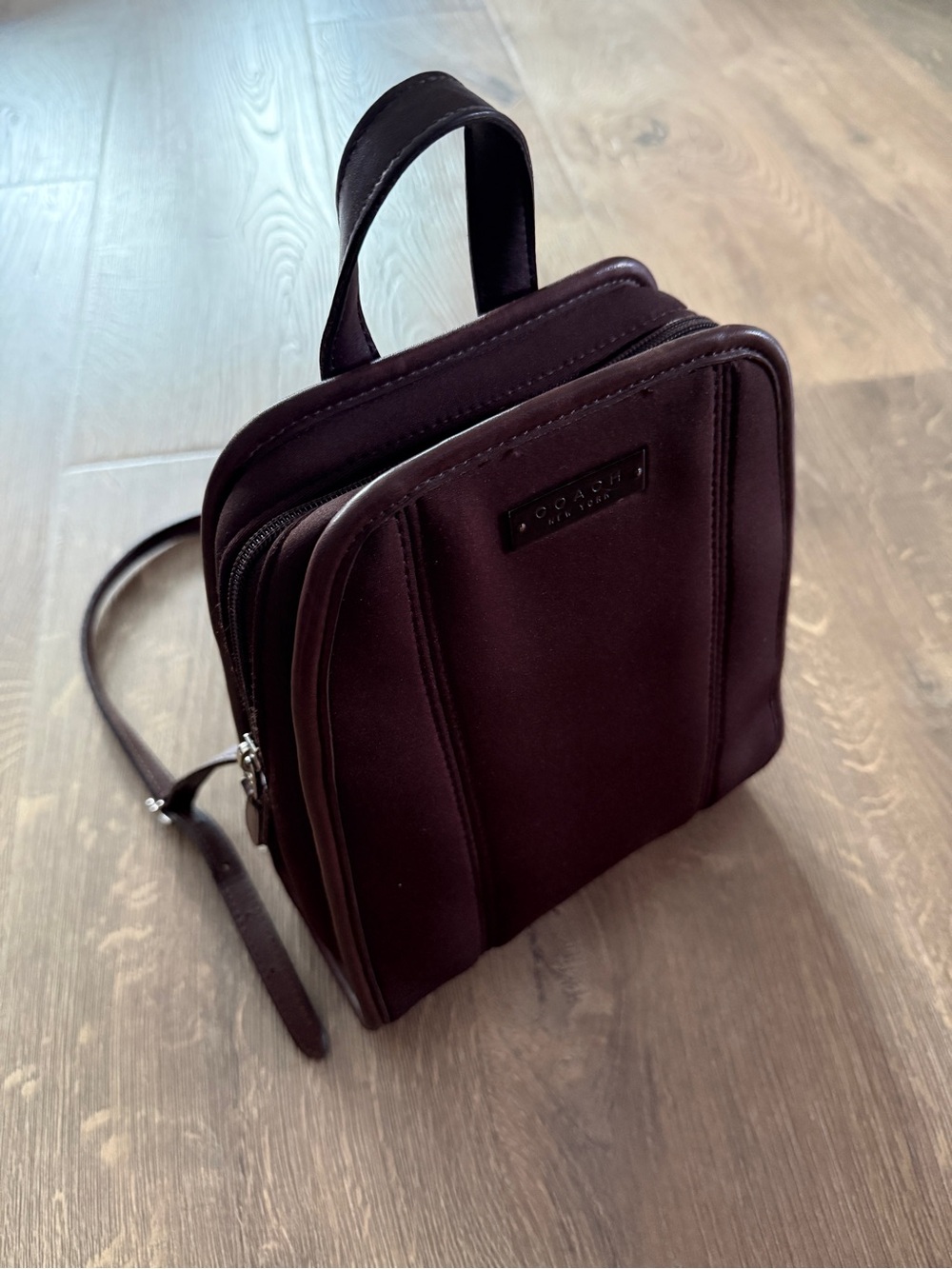 VINTAGE COACH neoprene and leather backpack, model 6215 - Picture 11 of 16